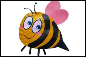 Paper Plate Bumble Bee Craft for KIDS (completed project)