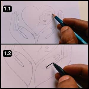 Step 1 - The Making of Mother's Day Paper Template