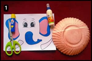 Step 1 - Things I've Used For Paper Plate Elephant