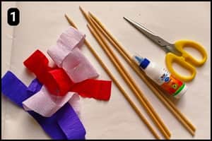 Step 1 - Things You'll Need For Crepe Paper Memorial Day Decor Craft