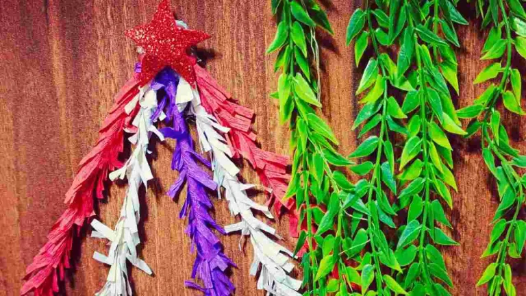 memorial day decor craft using crepe paper