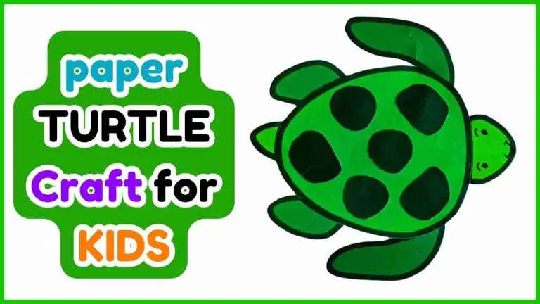 paper TURTLE craft for KIDS (featured)