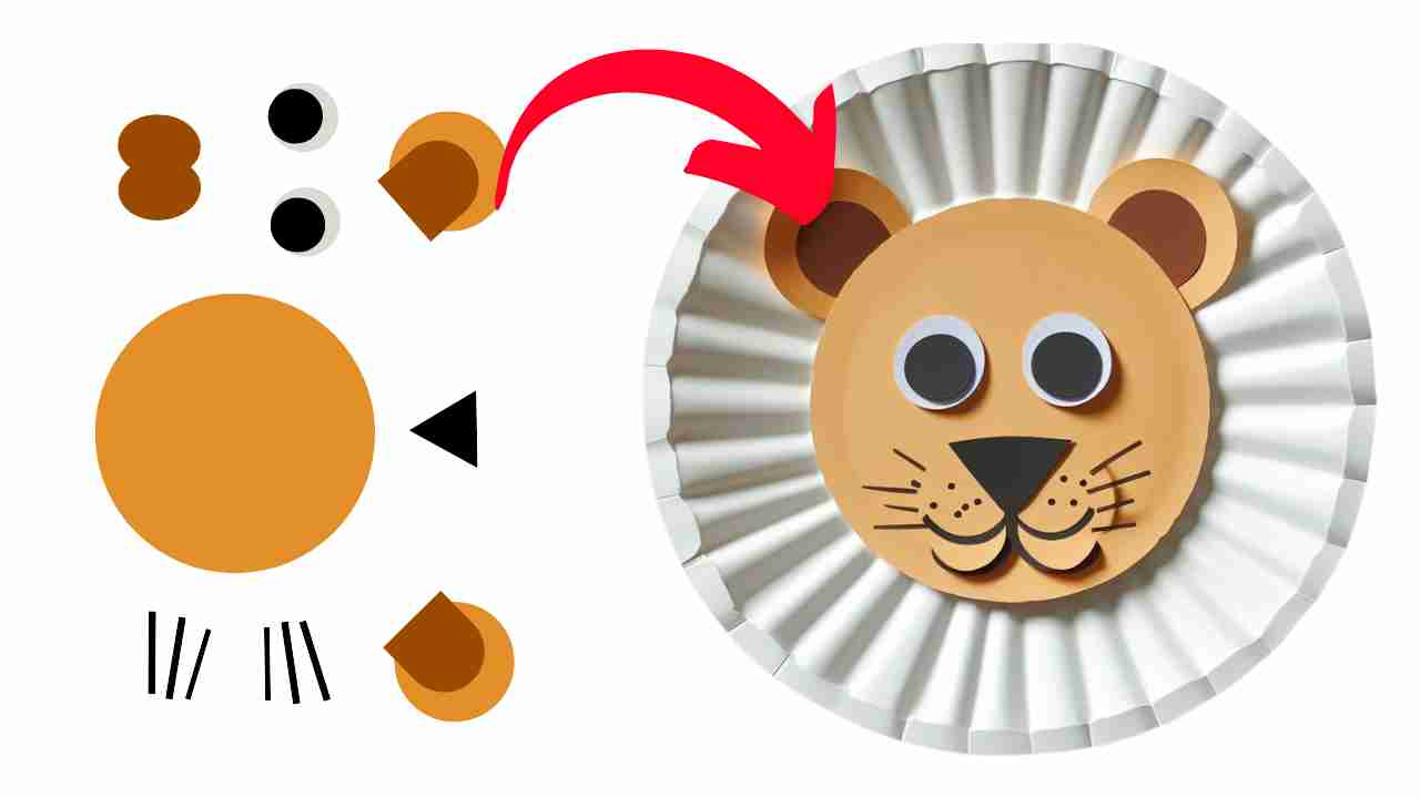 Easy Paper Plate LION Craft for KIDS (With Free Template)