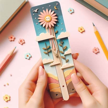 Cheerful Flower Bookmark