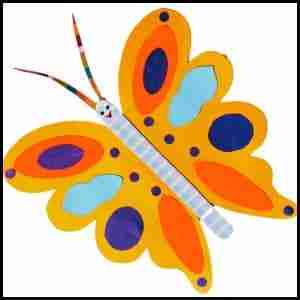 Happy Butterfly Craft For Kids (Completed Project)