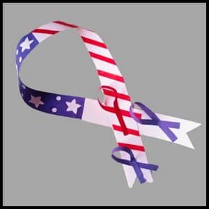 Memorial Day Paper Ribbon Craft for Kids (completed project)