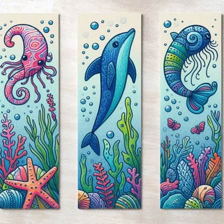 Ocean-Themed Bookmarks