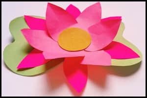 Paper Lotus Craft for Kids (Completed Project)