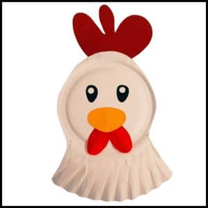 Paper Plate Chicken Craft for Kids (Free Template)