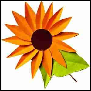 Paper Sunflower Craft for KIDS (Completed Project)