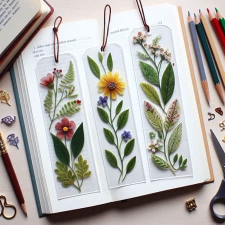 Pressed Flower Bookmarks