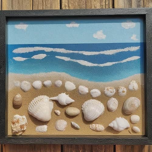 Seashell Wall Art (Sand Art Version)