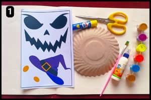 Step 1 - Things I’ve Used For Paper Plate Pumpkin Halloween Craft