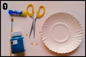 Step 1 - Things Required for The Paper Plate Halloween Bat Craft