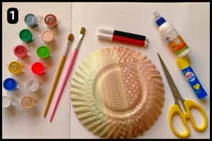 Step 1 - Things You Will Need For This Paper Plate Caterpillar Craft