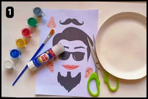 Step 1 - Things You'll Need for Paper Plate Father's Day Craft