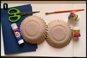 Step 1 - Things You’ll Need for Paper Plate Ladybug Craft