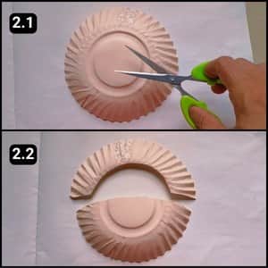 Step 2 - Shaping the Large Paper Plate