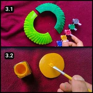 Step 3 - Painting the Paper Plate Pieces
