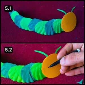 Step 5 - Assembling the Caterpillar Shapes
