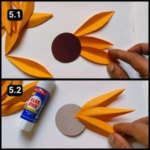 Step 5 - Assembling the Paper Sunflower