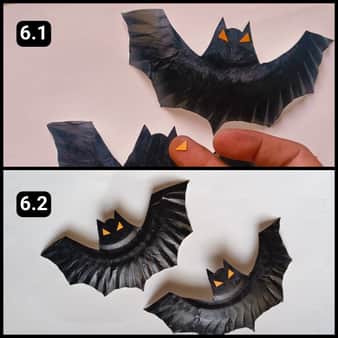 Step 6 - Assembling the Bat's Triangular Eye Shapes