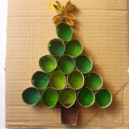 Cardboard Roll Christmas Craft