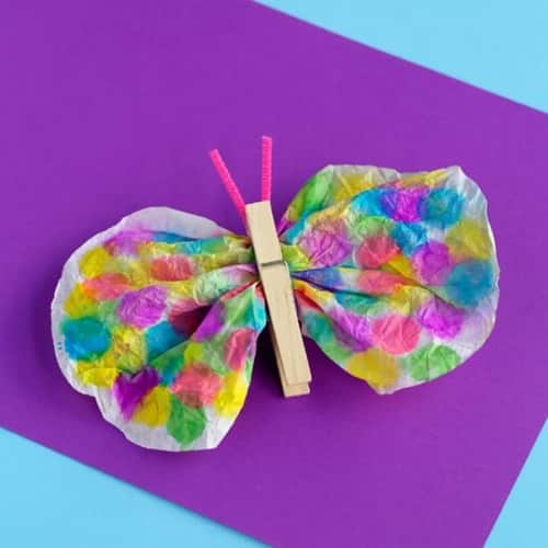 Classic Coffee Filter Butterfly Craft (Dotted Patterns)