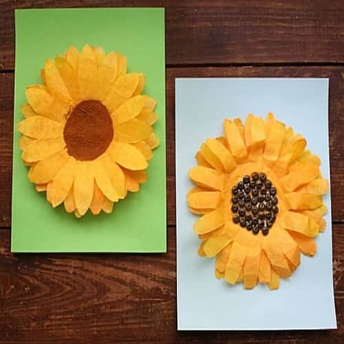 Coffee Filter Sunflower Craft