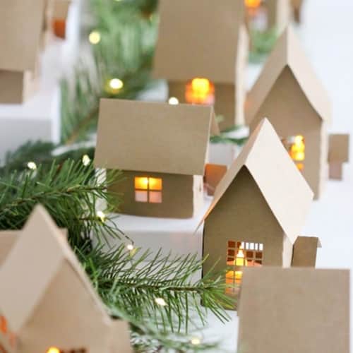 DIY Christmas Advent Paper Houses