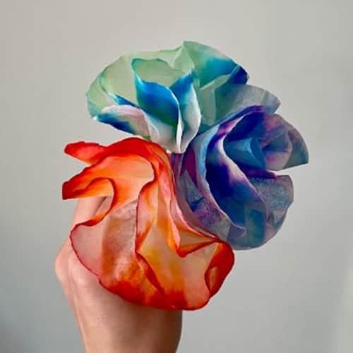 DIY Coffee Filter Flower Craft (Using Marker Ink)