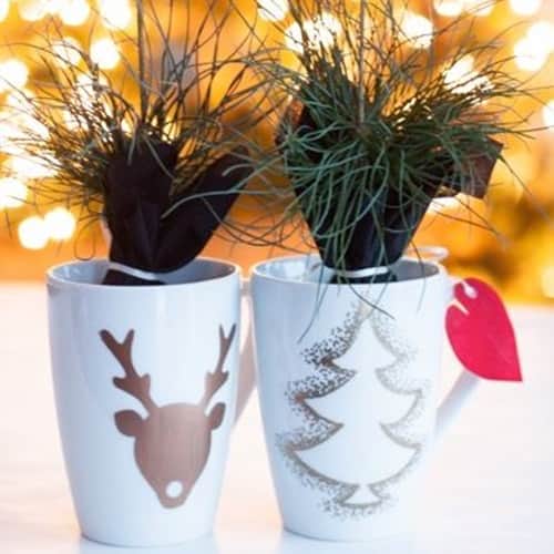 DIY Customized Christmas Mugs under $10