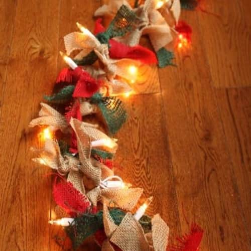 DIY Lit Burlap Garlands