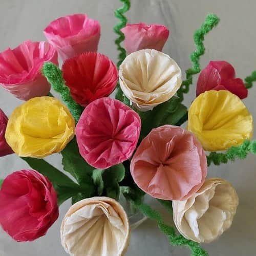 Delicate Coffee Filter Tulips