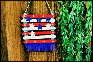 Memorial Day Special Popsicle Stick Craft For KIDS (Completed Project)
