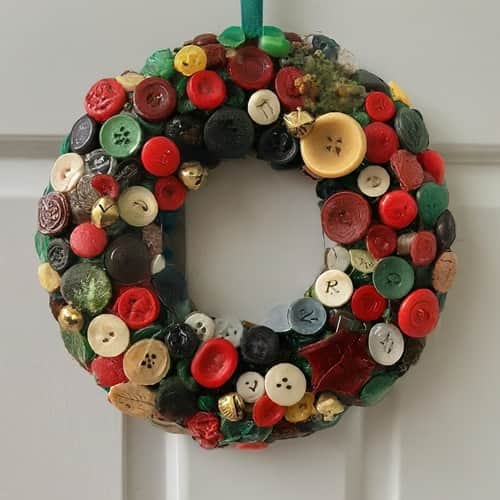 Mismatched Button Wreath