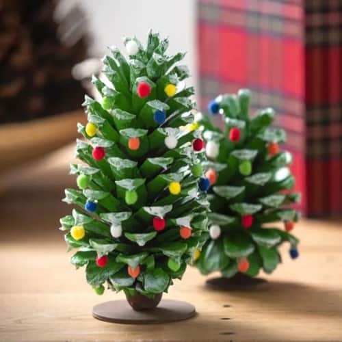 Pine Cone Christmas Tree Craft for Kids