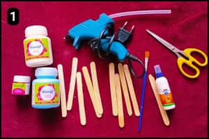 Step 1 - Things You’ll Need For Memorial Day Popsicle Stick Craft