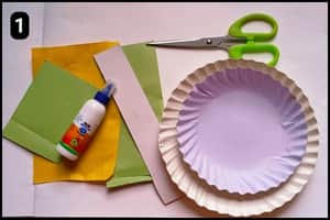 Step 1 - Things You'll Need To Make Paper Plate Daisy Flower