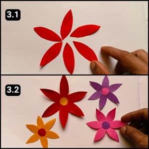Step 3 - Preparing the paper Flower Structures