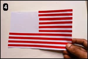 Step 4 - Stick the Red Paper Strips