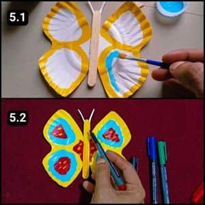 Step 5 - Apply The Final Touches To Our Paper Plate Butterfly