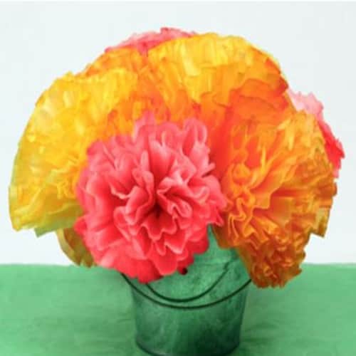 Vibrant Coffee Filter Flower Craft