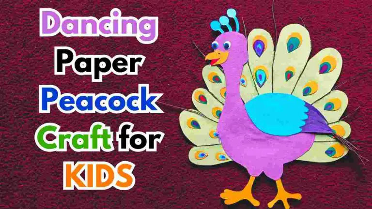 dancing paper peacock craft for kids