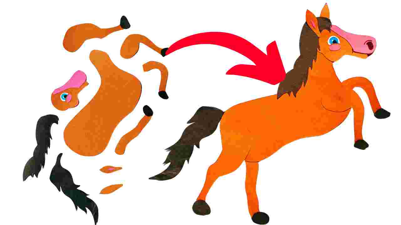 Paper Horse Craft For Kids (With Free Template)