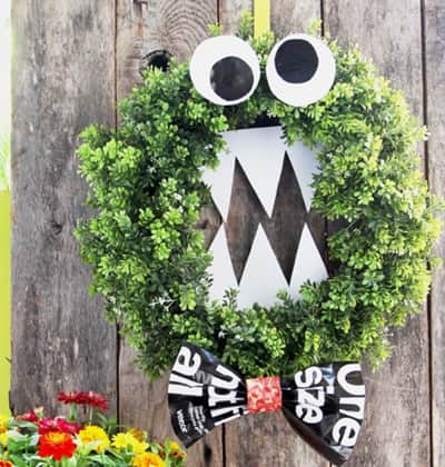 Halloween Monster Wreath