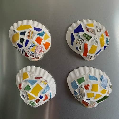 Mosaic Seashell Magnets