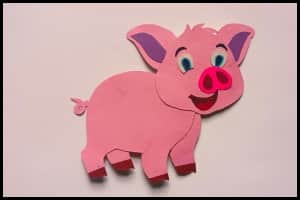 Paper Pig Craft for Kids (completed project)