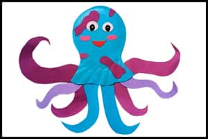 Paper Plate Octopus Craft for Kids (completed project)