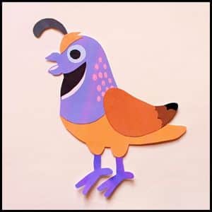 Paper Quail Craft for KIDS (Completed Project)